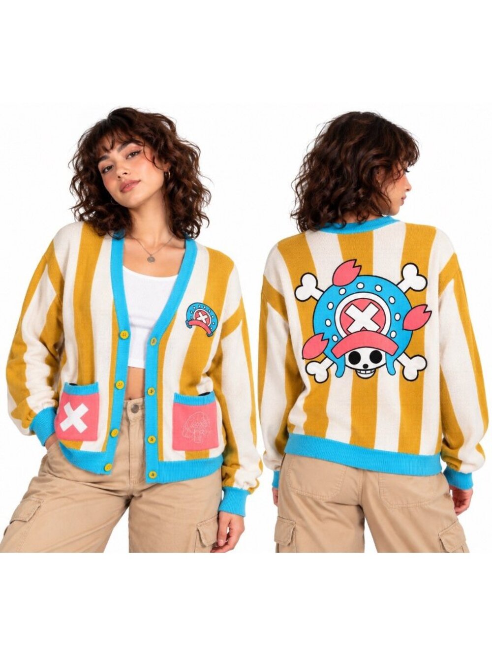 HOT TOPIC ONE PIECE tony tony chopper cosplay MEDIUM cardigan sweater anime
